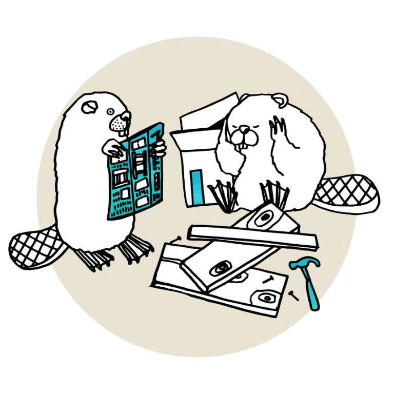 illustration-of-beavers-working-on-building-a-playhhouse-together